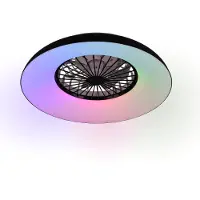TRIO Design ventilator Svaerholt zwart Ø 60cm met RGB functie
