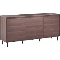 Beliani NIKEA - Commode 3-deurs - Donkerbruin - MDF