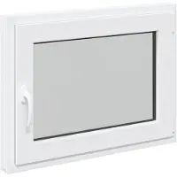vidaXL Kelderraam RISOR 80 x 70 cm PVC en Glas Wit