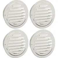 vidaXL Luchtventilatieroosters 4 st Zilver 125 mm Roestvrij staal