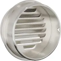 vidaXL Luchtventilatieroosters 2 pcs Zilver 200 mm Roestvrij staal