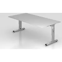Hjh OFFICE PRO MEGA 2E S - 200 x 100 Grijs/Zilver Tafelhoogte I In hoogte verstelbaar