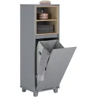 SoBuy - Waskast - Modern Badkameropbergkast - 35 x 30 x 105cm - Grijs