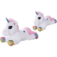 Simba Toys Plush - Knuffel Eenhoorn regenboog - Pluche - 40cm - liggend