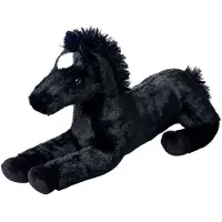 Simba Toys plush Liggend Paard - Zwart pluche knuffel van 60 cm