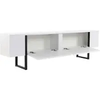 Skye Decor , Serenity - Wit, Zwart, TV-standaard, Wit, 100% melaminecoating, 180 x 30 x 45 cm
