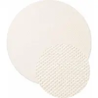 Elle Decoration Lyon rond wollen vloerkleed Beans Naturel/Crème - Rond 160 Ø - (M)