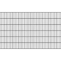 Alberts 664794 dubbelstaafmat hekwerk, kunststofgecoat, mat zwart, hoogte 120 cm