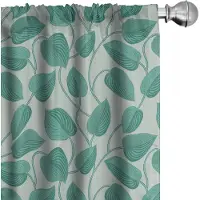 Abakuhaus Botanische Gordijnen – Flourish groen – 2x75x245 cm