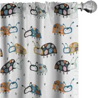 Abakuhaus Lieveheersbeestje Gordijnen – 2x75x225 cm – Mikrofaser, Halfdonker