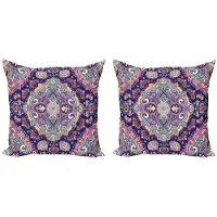 Abakuhaus – Etnisch Kussenhoes 2x40x40 cm – Dubbelzijdig Digitaal Print – Multicolor