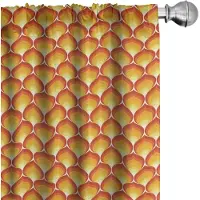 Abakuhaus Gordijnen – 2x75x245 cm – microvezel – vermiljoen mosterdgeel