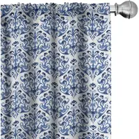 Abakuhaus Indigo gordijnen – 2-delige set geometrische microvezel, 75×225 cm, petrolblauw turkoois