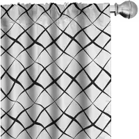 Abakuhaus Zwart-Wit Gordijnset – 2x75x225 cm, Halfdonker, Microfiber