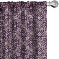 Abakuhaus Voorhangen – Mikrofaser 2x75x225 cm – Donkerpaars/Beige