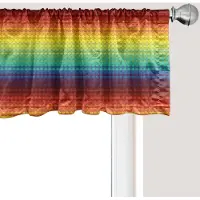 Abakuhaus Fiesta Raamvalletje, Gordijnvalletje voor Keuken en Slaapkamer met Tunnelzoom, 137 cm x 30 cm, Multicolor