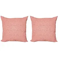 Abakuhaus Perzik Kussensloop Set – 2x 45x45 cm – Ombre Kant – Mikrofaser