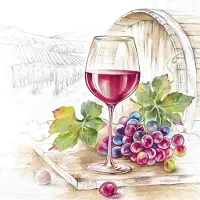 IHR - Lunch servetten - Vin Rouge