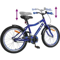 vidaXL Kinderfiets 18 Inch voor 5-7 jaar oud Donkerblauw