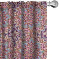 Abakuhaus Paarse mandala gordijnen – 2x75x245 cm – microvezel