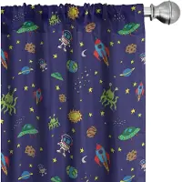 Abakuhaus Platz – Gordijnen – Doodle Cosmos-elementen – 2x75x175 cm – Meerdere kleuren