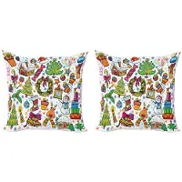 Abakuhaus Kussenhoes Set – 2x 40x40 cm – Dubbelzijdig bedrukt – Mikrofaser Meerkleurig