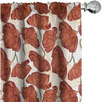 Abakuhaus – Bloemen gordijnen 2x75x245 cm – microfaser, verduisterend