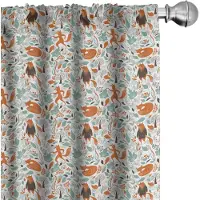 Abakuhaus Fuchs – Gordijnen – 2-delige set 75x175 cm – turkoois/oranje/bruin