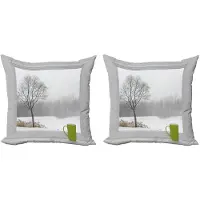 Abakuhaus Winter kussenhoes-set – 2x50x50 cm – dubbelzijdige druk