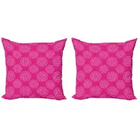 Abakuhaus Felroze Kussenhoesenset – 50x50 cm – Dubbelzijdig Bloemenpatroon