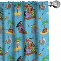 Abakuhaus Pirates gordijnen – 2x75x175 cm – microvezel, semi-verduisterend