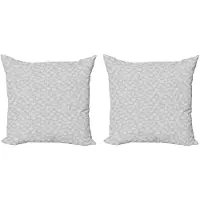 Abakuhaus – Kerst Kussenhoes Set 2x40x40 cm – Dubbelsidig Digitaldruk – Grijs/Wit