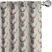Abakuhaus Hirsch gordijnen – 2x75x225 cm – microvezel – Meerdere kleuren