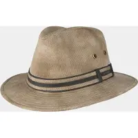 Hatland Ernesto - Katoenen fedora hoed - Beige - Assorti - M