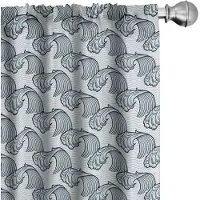 Abakuhaus Wellen Gordijnen – 2x75x175 cm – microvezel – babyblauw
