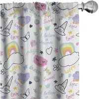 Abakuhaus Karikatuur Gordijnen – 2x75x175 cm – Multicolor Microfaser, Halfdonker