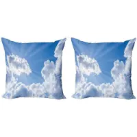 Abakuhaus kussenhoes – 40x40 cm – dubbelzijdig – blauw/wit