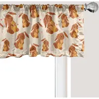 Abakuhaus Konijnenraamvalletje, Gordijnvalletje voor keuken en slaapkamer met tunnelzoom, 137 cm x 45 cm, Champagne Kaneel