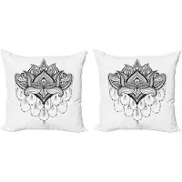 Abakuhaus Volk Kussenhoezen Set – 2x60x60 cm – Dubbelzijdig – Wit/Zwart