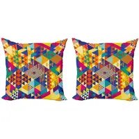 Abakuhaus Kussenhoezen Set – 2×40×40 cm – Multicolor, Dubbelzijdig