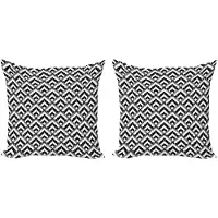 Abakuhaus Zwart-Wit Kussenhoes Set – 2x40x40 cm – Dubbelzijdig