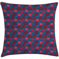 Abakuhaus Kussenhoes Fruit – 50x50 cm – Dubbelzijdig bedrukt – Nachtblauw-Framboos