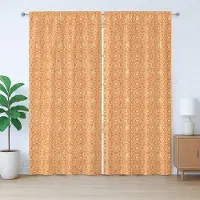 Abakuhaus Art Nouveau Rustiek Gordijn, Pastel Geometrisch Grunge, met Bandjes, Lussen en Haken voor de Woonkamer, 280 x 175 cm, Lichtgeel Vermault