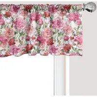 Abakuhaus Shabby Flora Raamvalletje, Gordijnvalletje voor Keuken en Slaapkamer met Tunnelzoom, 137 cm x 30 cm, Lichtroze