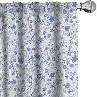 Abakuhaus Botanische Gordijnen – Kleine Bloemen – 2x75x245 cm – Violet
