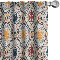 Abakuhaus Boho Gordijnen – Chevronpatroon – 2x75x245 cm – Oranje Burgund