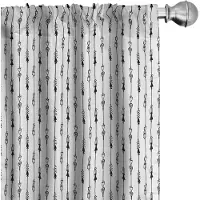 Abakuhaus Pijlgordijnen – Tribal Vintage-Pijl – 2x75×175 cm – Grijs