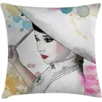 Abakuhaus Kussenhoes Meisjes – Lady Splash – dubbelzijdig bedrukt – 50x50 cm – multicolor
