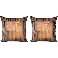 Abakuhaus Rustiek Kussenhoes 2x 40x40 – Dubbelzijdig bedrukt – Chocolade