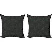 Abakuhaus Kussenhoes Set 45x45 cm – Tweezijdig bedrukt – Microvezel Antraciet